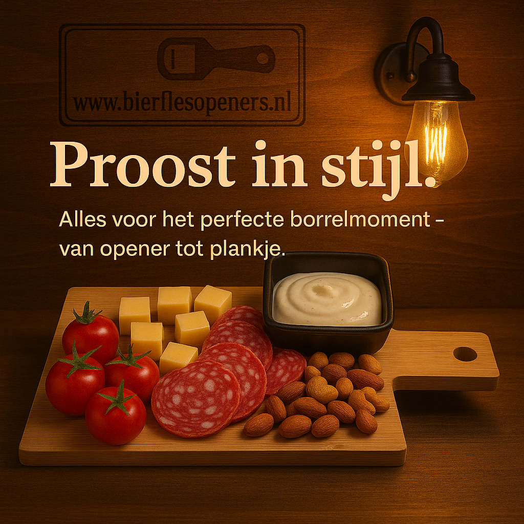Borrelplank bamboe met dipschaaltje en hapjes