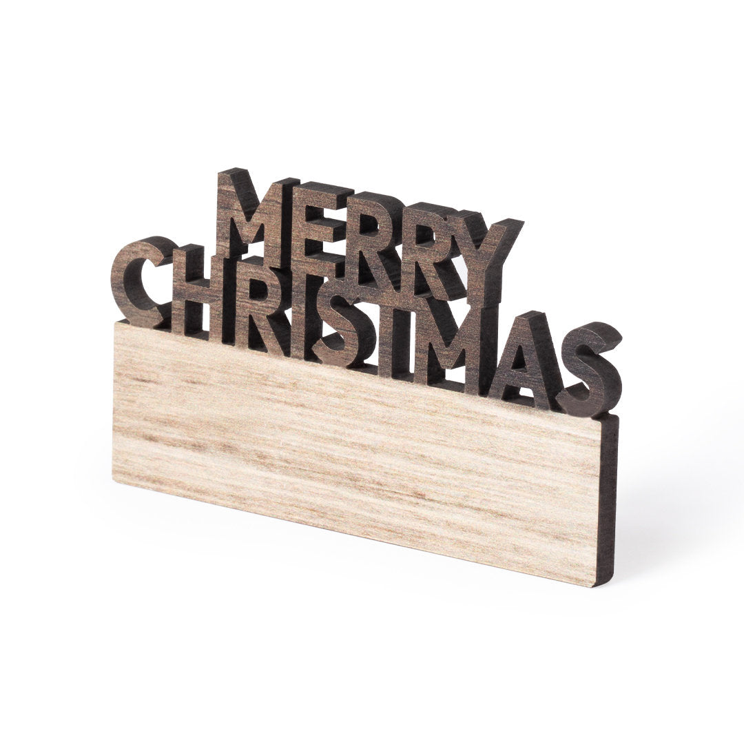 Houten kerstmagneet ‘Merry Christmas’