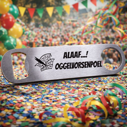 Bierflesopener voor carnaval - Personaliseerbaar met carnavalsnaam