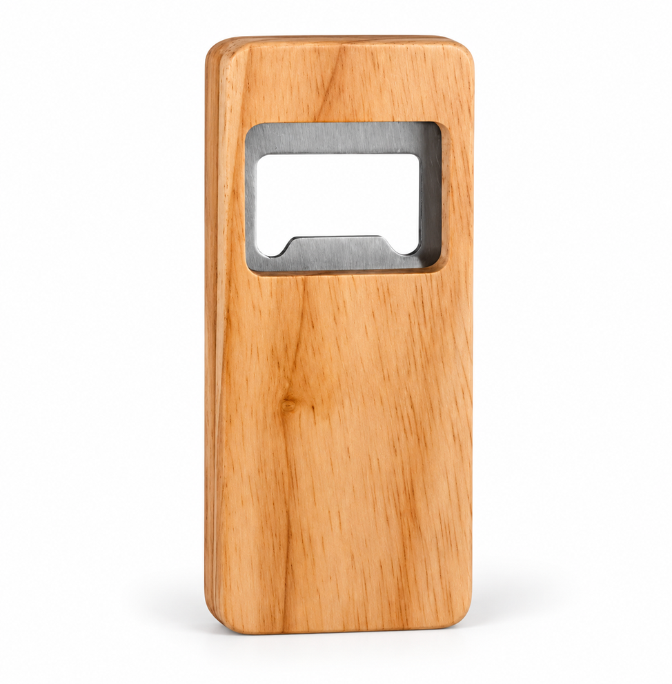 Houten Bierflesopener – Met Naam, Tekst of Logo
