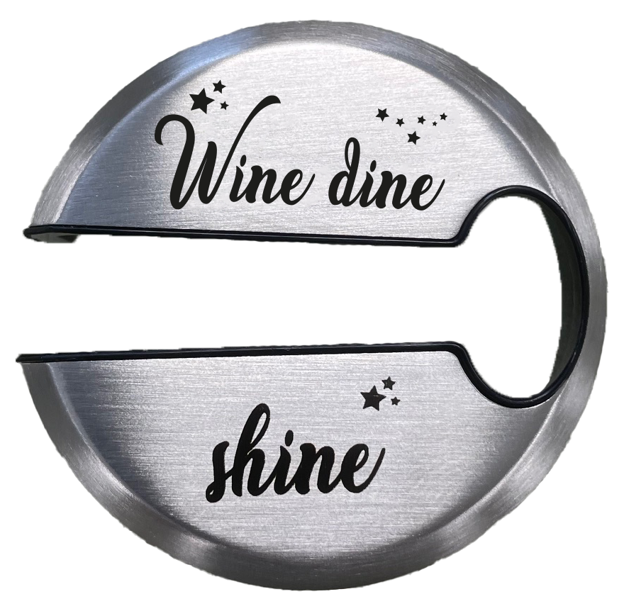 Luxe capsulesnijder RVS voor wijnflessen
gravure wine dine shine