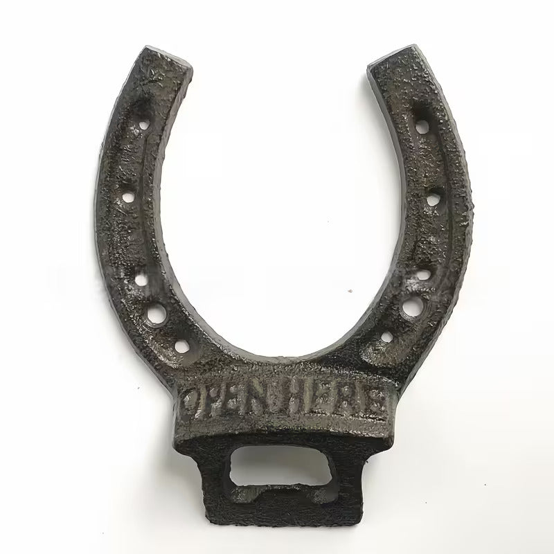 Bieropener hoefijzer wandmodel - Gelukssymbool voor mancave