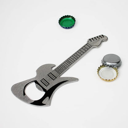 Gitaar flesopener metaal - Cadeau voor muziekliefhebbers