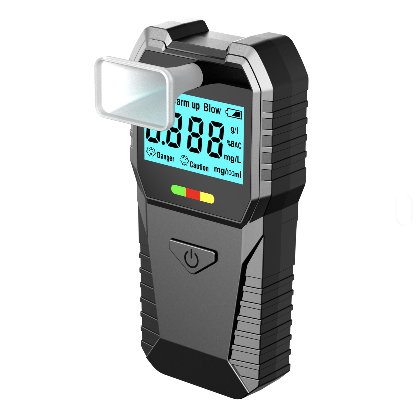 Digitale alcoholmeter met display – blaastest met 5 wegwerp mondstukken