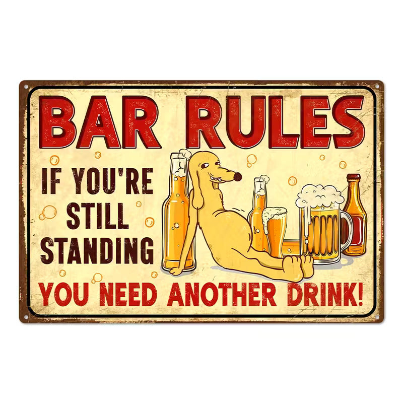 Mancave Bord - Bar Rules