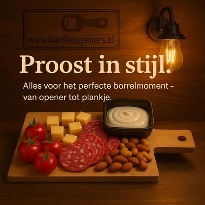 Borrelplankje Gusta met dipsausbakje (Gepersonaliseerd)