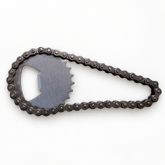 Metalen fietsketting bieropener met tandwiel, origineel cadeau voor fietsliefhebbers