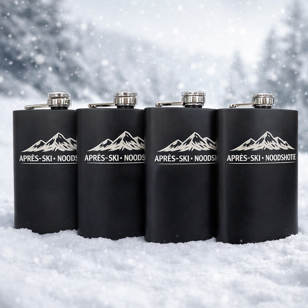Heupfles RVS 210ml après-ski zakflacon wintersport