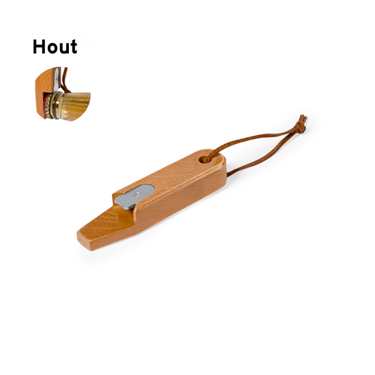 Houten flesopener met koord milieuvriendelijk natuurlijk
