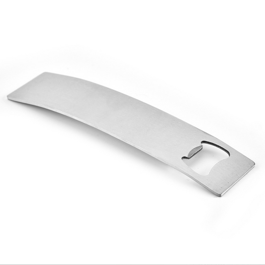 RVS Gebogen Bierflesopener – strak, stoer en onverwoestbaar
