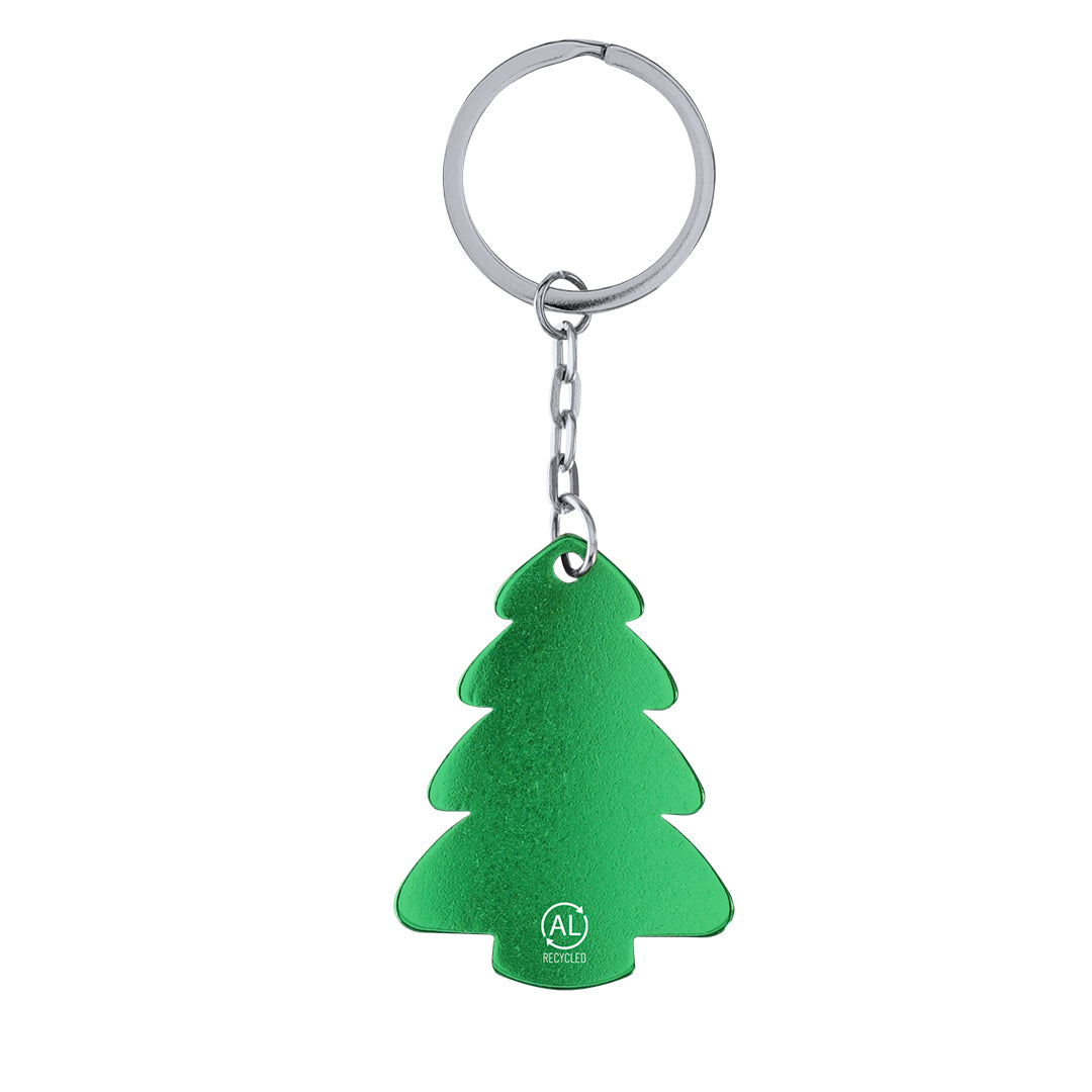 Sleutelhanger Kerstboom - Aluminium