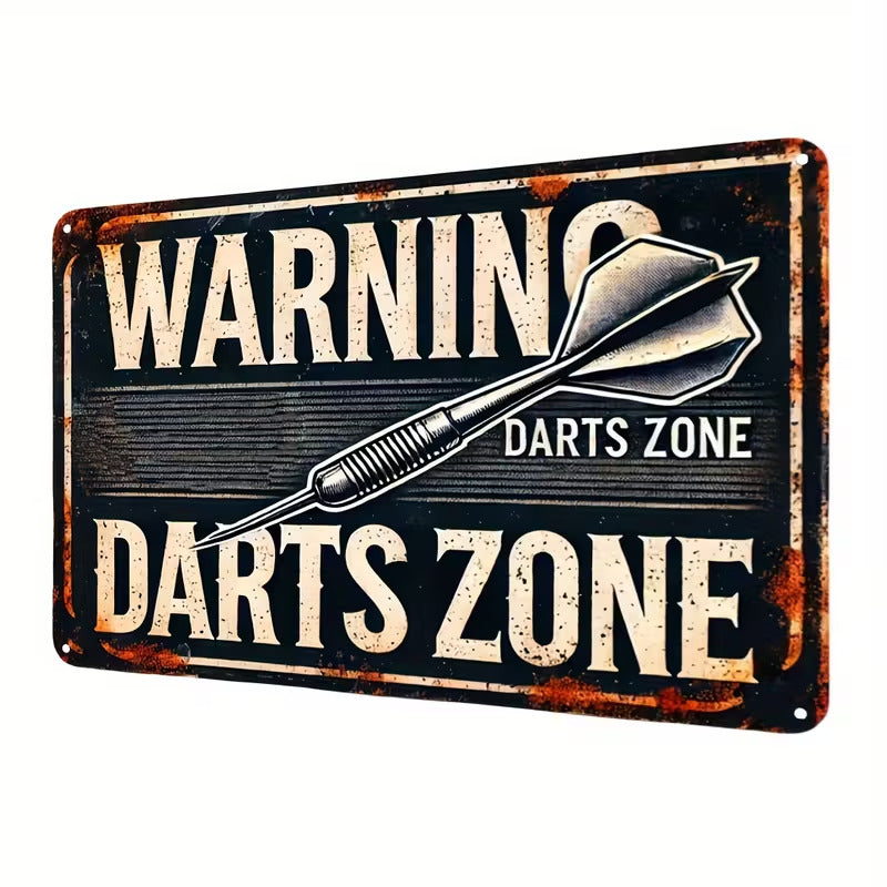 Mancave Bord - Warning Darts Zone