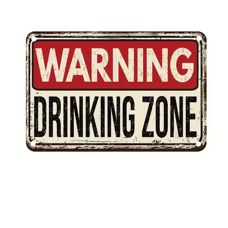 Mancave Bord - Warning Drinking Zone