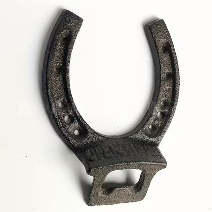 Bieropener hoefijzer wandmodel - Gelukssymbool voor mancave