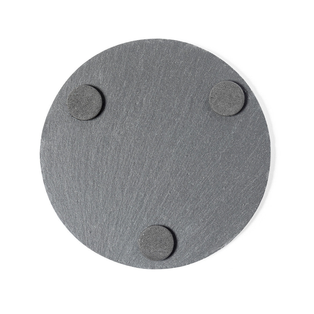 Leisteen onderzetters set van 4 met bamboe houder - Luxe en natuurlijk