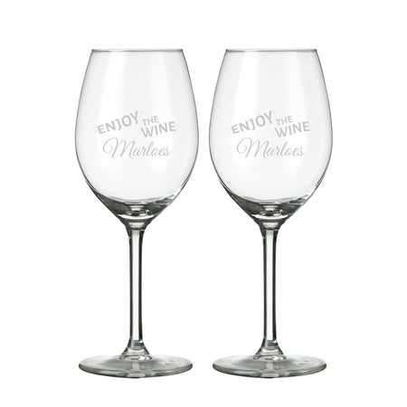 Gepersonaliseerd wijnglas met gravure logo