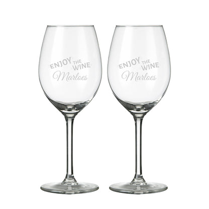 Gepersonaliseerd wijnglas met gravure logo